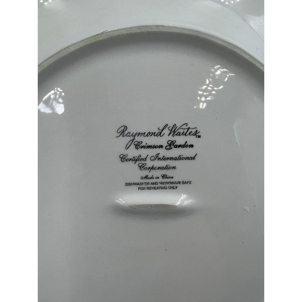 Raymond Waites Crimson Garden Certified Int Dinner Plate Red Replacement